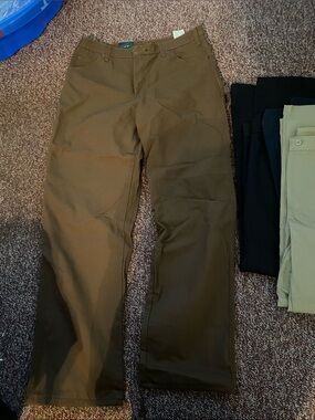 Dickies Men's Olive/Brown Work Chinos